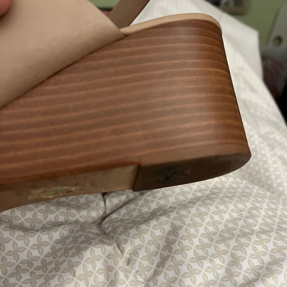 Tory Burch Miller Wedge Nude Sandals - Picture 7 of 7